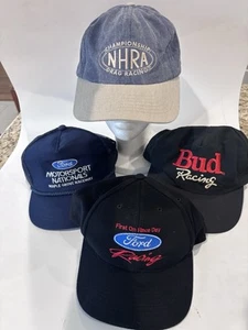 4 Stück Lot Drag, Racing Motorsport, Bud Ford Konvolut Caps 3346 Oldtimer - Bild 1 von 9