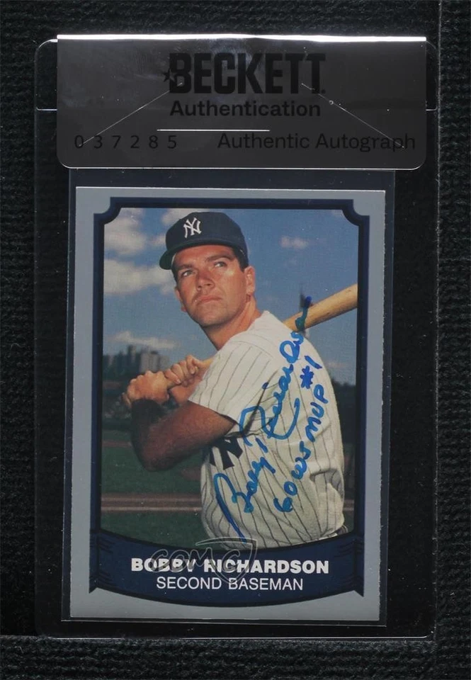 BAS 1988 Pacific Baseball Legends Bobby Richardson #74 Seal of Authenticity Auto - Image 1 of 2