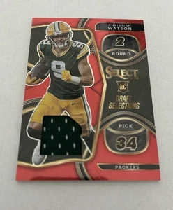 2022 Panini Select - Draft Selections Memorabilia Christian Watson #DS-14 Red - Bild 1 von 2
