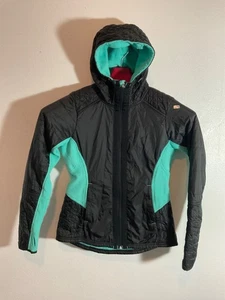 Chaqueta acolchada con capucha negra y verde azulado Avalanche para mujer S - Imagen 1 de 3