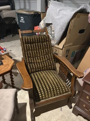 Barra de ajuste de silla Morris antigua vintage para respaldo reclinable Foto 1 de 4