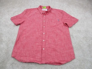 Chubbies Shirt Mens Extra Large XL Red Cotton Short Sleeve Casual Button Up - Picture 1 of 9