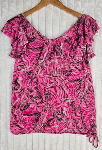 INC International Concepts Pink Floral Design Women’s Blouse Size Small - Picture 1 of 5