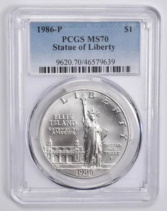 MS70 1986-P Statue of Liberty Commemorative Silver Dollar PCGS *1378 - Picture 1 of 5