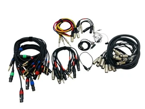 Assorted DJ Mixing/Mic Cables: XLR Male to 1/4" Cables + XLR Cables - Picture 1 of 12