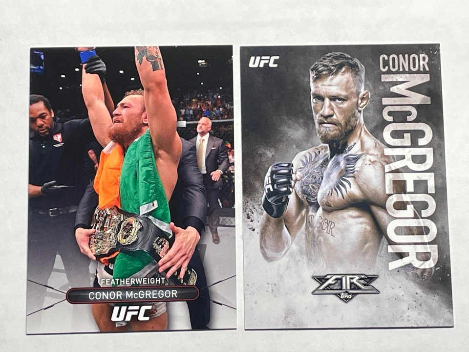Conor McGregor 2016 Topps UFC High Impact & 2017 Topps Fire Lot (2) - Image 1 of 2