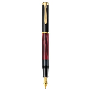 Penna stilografica Pelikan F pennino fine classico marmo rosso M200 edizione limitata ufficiale - Foto 1 di 3