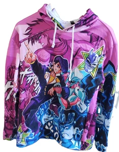 Giacca con cappuccio pull over JoJO Bazaar Adventure anime tg. XL - Foto 1 di 2