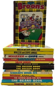 Lot 15 VTG British UK Comic Strip Annuals Dandy Beano Whizzer Chips Beezer Book - Imagen 1 de 21