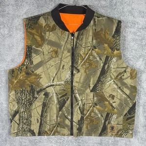 Bob Allen Vest Mens XL Hunting Club Real Tree Hardwoods Reversible Camo 3D - Picture 1 of 10