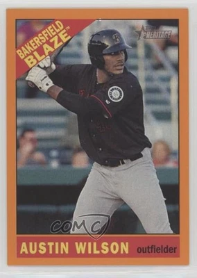 2015 Topps Heritage Minor League Edition Orange Border /25 Austin Wilson #28 - Image 1 of 2