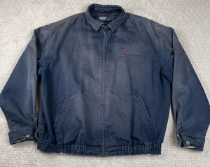 Vintage Polo Ralph Lauren Jacke Herren Large Bi Swing Full Zip Navy Distressed - Bild 1 von 6