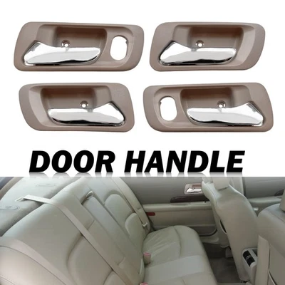 4x Maçaneta Interna da Porta Lado Esquerdo Direito Para 1998-2002 Honda Accord Bege - Imagem 1 de 4