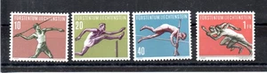 Liechtenstein 1956 set Athletics/Sports III (Michel 342/45) nice MNH - Picture 1 of 2