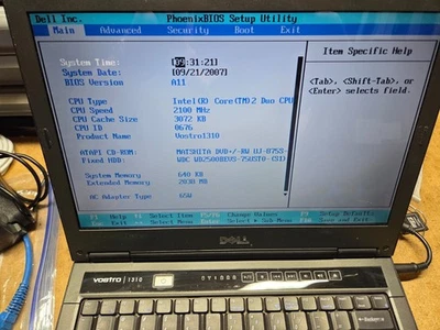 Dell Vostro 1310 Intel Core 2 Duo 2.1GHz 2GB RAM 250GB HD 13.3" - Image 1 of 4