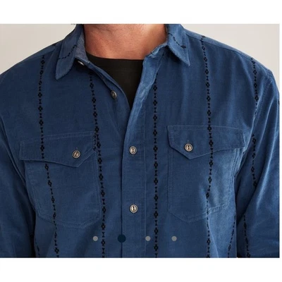 Pendleton Men's XXL Wyatt  Corduroy Long Sleeve Western Shirt Blue - Image 1 of 4