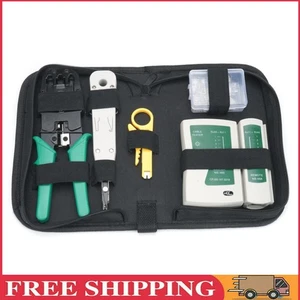 8 Stück RJ11 RJ45 Ethernet Netzwerkkabel LAN Tester Tool Crimp Zange Crimper - Bild 1 von 9