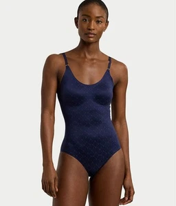 Lauren Ralph Lauren Damen Comfort Collection Monogram Bonded Body Navy Neu mit Etikett - Bild 1 von 4