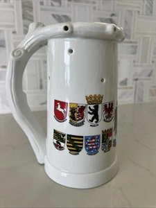 Deutsches Porzellan Puzzle Bierkrug Stein Deutschland Adler Flagge - 7" hoch - Neu - Bild 1 von 5