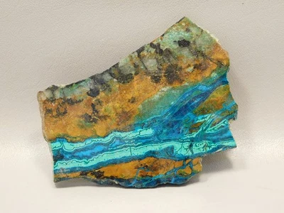 Chrysocolla Malachite Polished Rock Stone Slab Bagdad, Arizona #O19 - Image 1 of 4