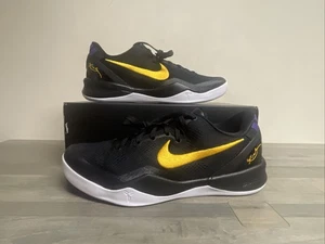Nike Kobe 8 Protro Lakers Away Black/Gold Basketball HF9550-001 Men's Size 10.5 - Picture 1 of 11