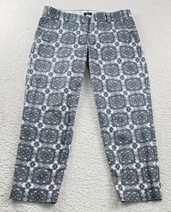 J. Crew Women's Pants Size 4 City Fit Stretch Low-Rise Gray Geometric Print - Picture 1 of 9