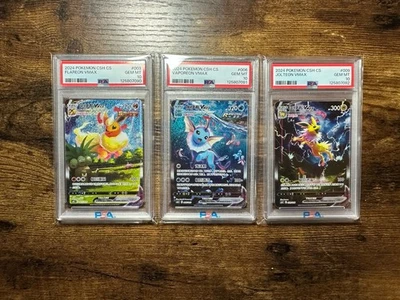 Pokemon Chinese Flareon Vaporeon Jolteon Vmax 003 006 009 2024 PSA 10 Sequential - Image 1 of 2