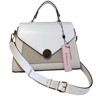 Nuevo con etiquetas $88 BCBGeneration Bronceado Multi Bandolera Bolso de Mano Cuero Vegano Foto 1 de 4