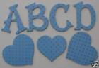 Bo Bunny Double Dot - BRiLLANT BLUE - Chipboard Alphabet Letters  Die Cuts