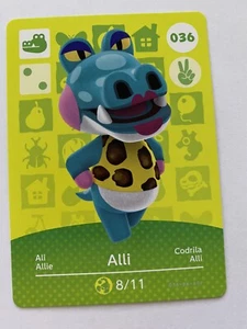 036 ALLI Animal Crossing Amiibo Card 036 Authentic ACNH - Picture 1 of 1