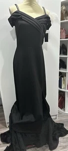 ALEXA B 12 Off Shoulder Rhinestone Straps Maxi Dress Gown Pageant Prom Wedding - Picture 1 of 10