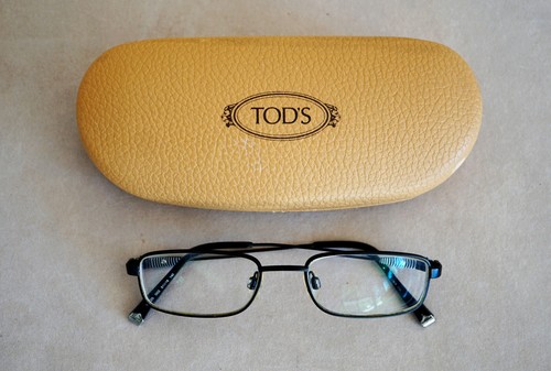 TOD’S Rari occhiali vintage TOD'S nero opaco bordo filo TO5005 002 + custodia