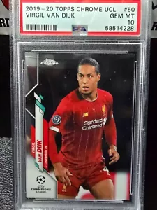 2019-20 Topps Chrome UCL VIRGIL VAN DIJK #50 PSA 10 GEM MINT - Picture 1 of 2