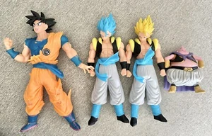 Dragon Ball Z action figures toy Lot of 4 anime Son Goku Majin Buu Gogeta Blue - Picture 1 of 7