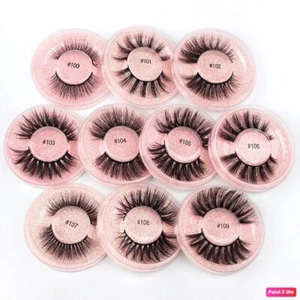 Pairs False 3D Eyelashes Long Thick Natural Fake Eye Lashes Set Mink Makeup UK - Picture 1 of 15