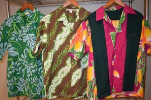 Hecho en Hawaii De Colección Lote de 3 Camisas Hawaianas Deadstock Para Hombre Grande 50/50 Aloha - Imagen 1 de 5