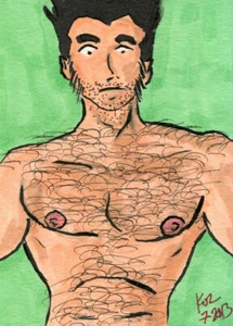 WOLVERINE Shirtless Sketch Card by Korey Watkins - X-Men - Picture 1 of 1