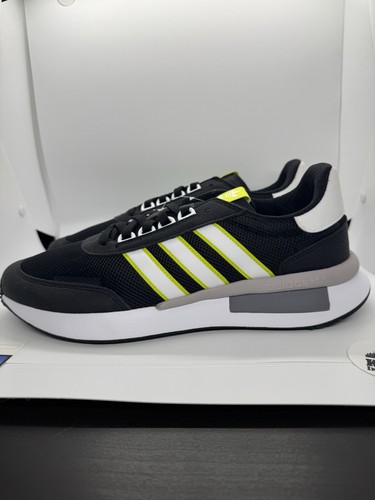 Adidas Retroset Sneaker Nero Giallo Solare Uomo Taglia 11 Nuove FW4772