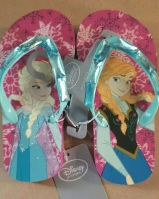 Sandalias Chanclas Disney Frozen Elsa Niñas Rosa Lindas Nuevas Con Etiquetas Disney Store Foto 1 de 3