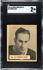 1936-1937 V356 World Wide Gum #46 Herbie Cain SGC 2 Montreal Maroons