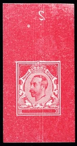 1911 George V Downey Die Proof in Bright Pink Proof Paper SG 321 Cat.£2,200.00 - Picture 1 of 1