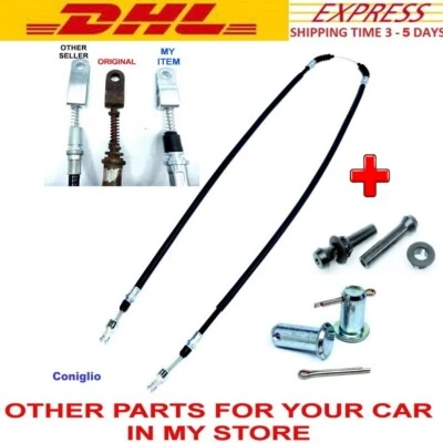 DATSUN FAIRLADY 260Z 280Z PARKING HAND BRAKE CABLE EMERGENCY + DOOR LOCK KNOBS - Image 1 of 4