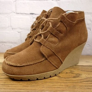 Mia Women's Size 8.5 Berdina Suede Ankle Wedge Boot #159 - Picture 1 of 10