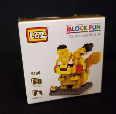 iBlock Fun LOZ Doamond Micro Pikachu 9136 Block Set 120 PCS - Image 1 of 4