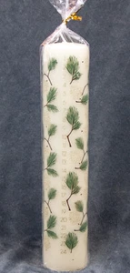 ADVENT Kalender Kerze  aus Dänemark *NEU * OVP* 5  x 25 cm mit grünen+gold Motiv - Bild 1 von 4