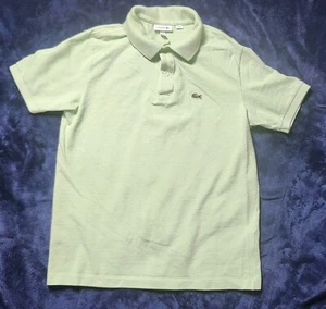Lacoste Classic Fit Boys Size 16 Polo Shirts Short Sleeve Light Green Cotton - Picture 1 of 17
