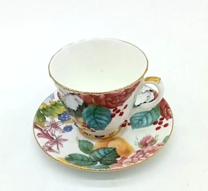 Vintage Royal Winchester Bone China Dutchess Obst & Blumenmuster Tasse & Untertasse - Bild 1 von 8