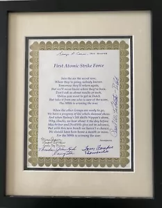 Anonymous Poem Written About the First Atomic Bomb Drop - Signed by Crew Members - Picture 1 of 3