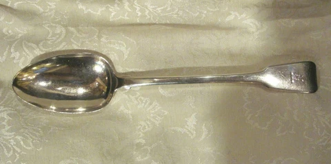 Antique English Georgian Sterling Silver Stuffing Spoon Richard Turner 1809 Cover