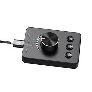 USB Audio Volume Controller Knob Audio Adjuster Video PC Computer Speaker Switch - Picture 1 of 14